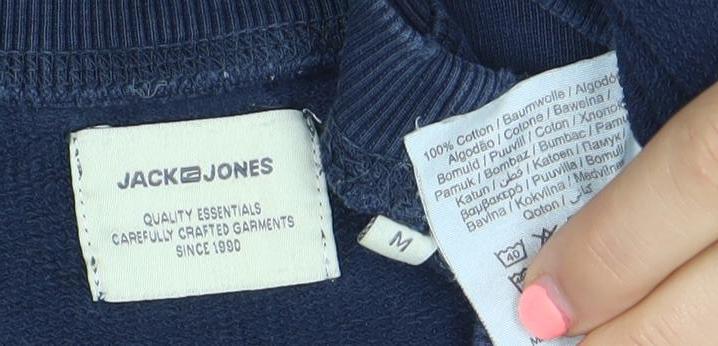 Mens UK Size M JACK & JONES Blue Pullover Sweatshirt
