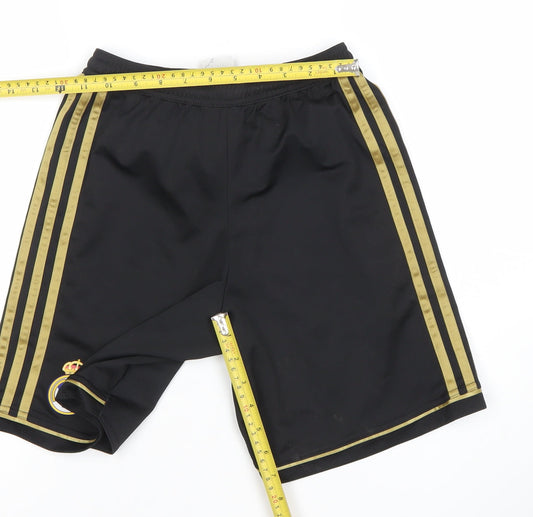 Adidas Boys Black Real Madrid Climacool Athletic Shorts 11-12 Years