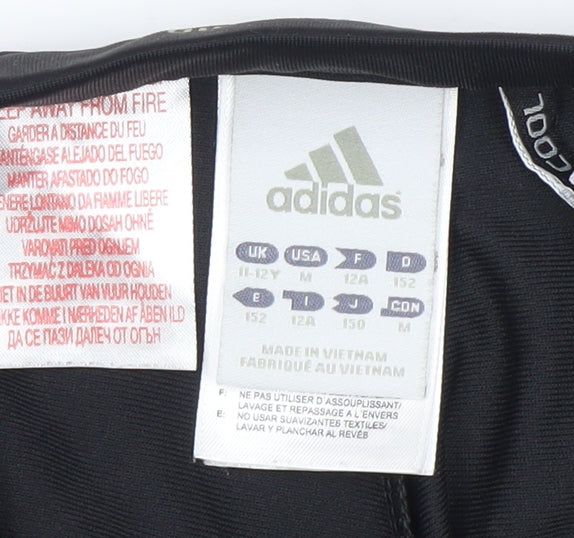 Adidas Boys Black Real Madrid Climacool Athletic Shorts 11-12 Years