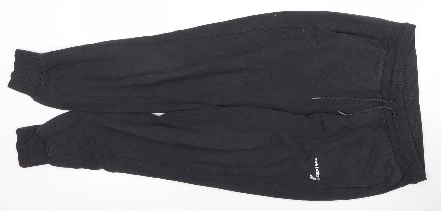 Womens UK Size M New Balance Relaxed Fit Jogger Black Trousers