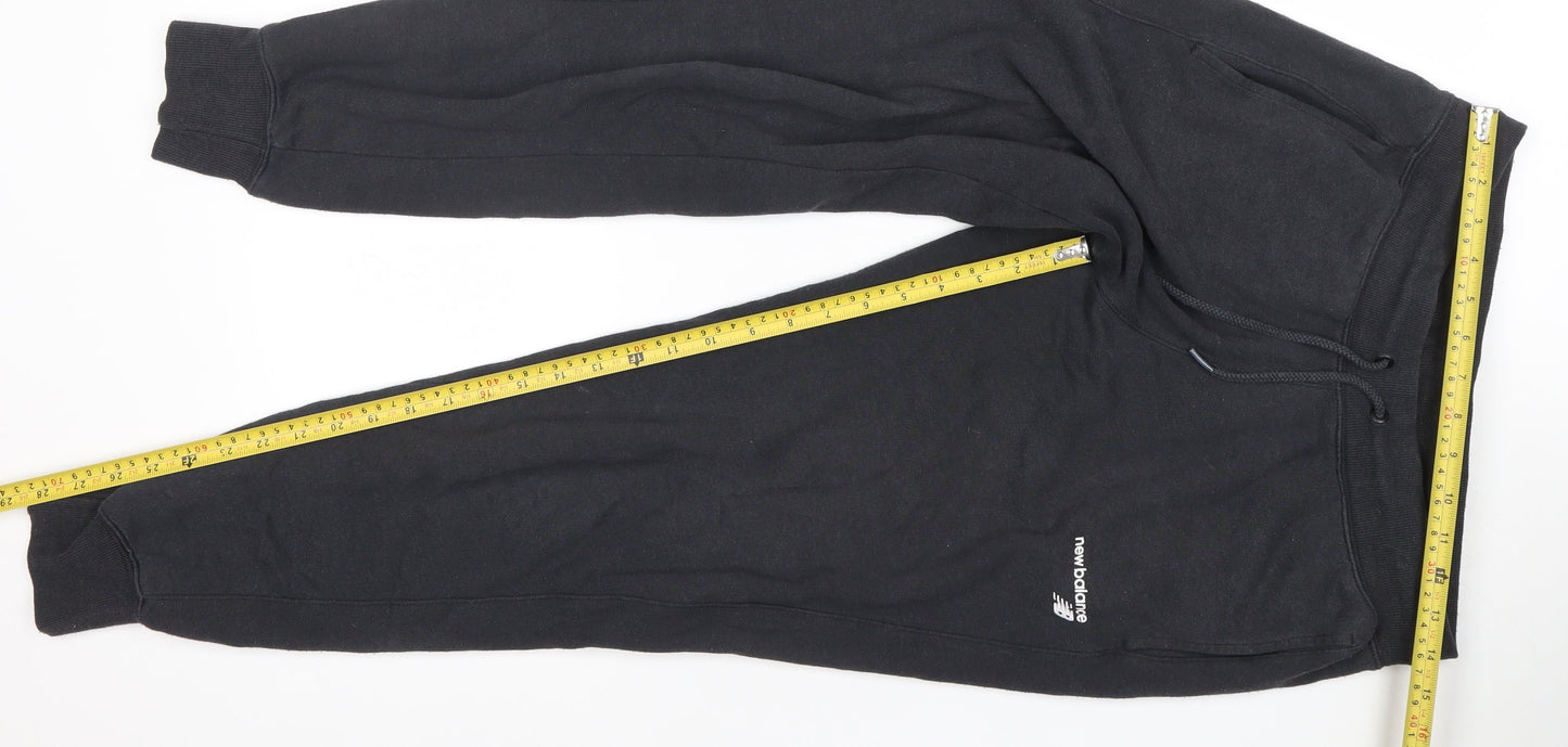 Womens UK Size M New Balance Relaxed Fit Jogger Black Trousers