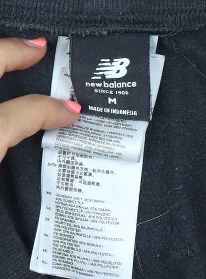 Womens UK Size M New Balance Relaxed Fit Jogger Black Trousers