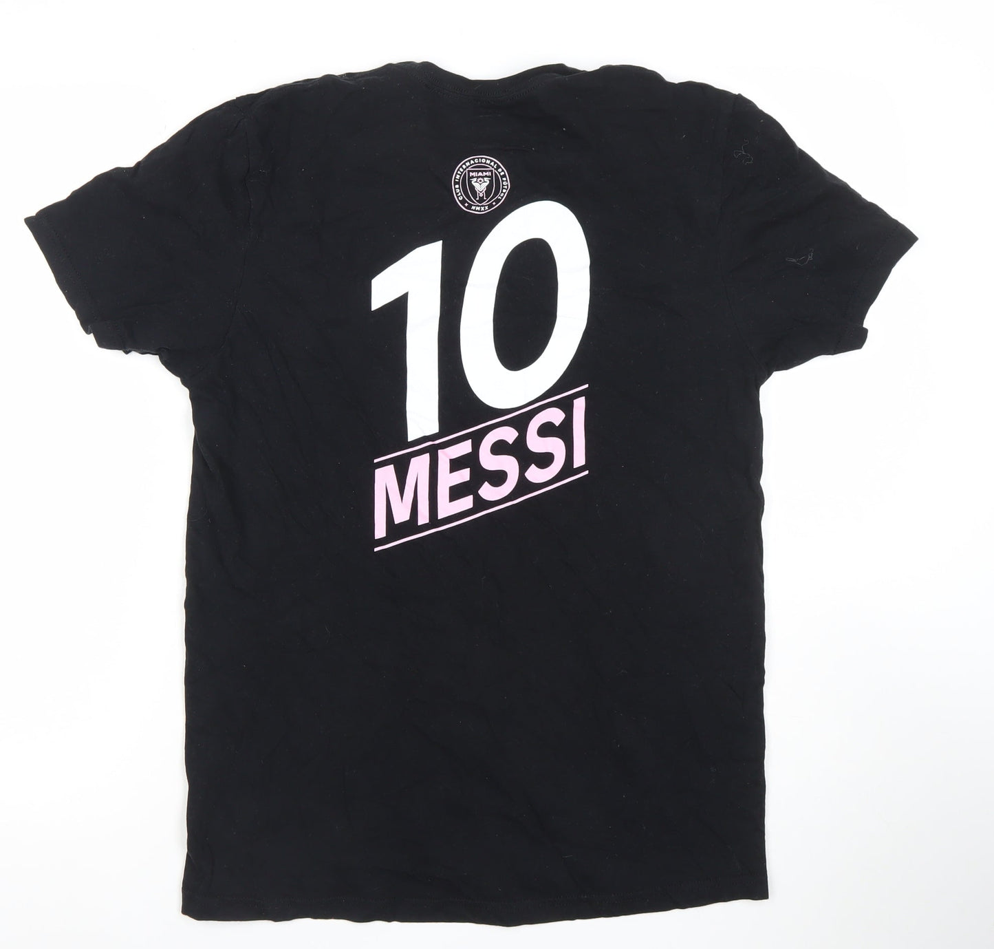 MLS Inter Miami CF Mens Black Cotton Messi #10 T-Shirt Size M