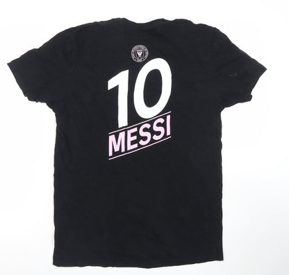 MLS Inter Miami CF Mens Black Cotton Messi #10 T-Shirt Size M