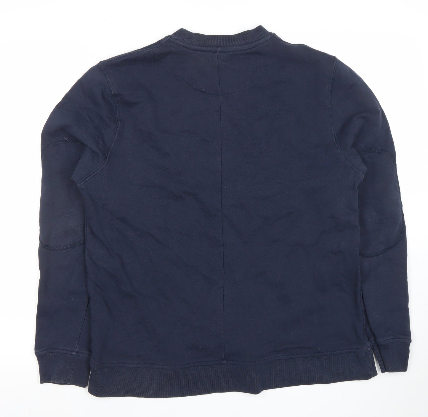RE THREADS Men's Blue Cotton Crew Neck Pullover Sweatshirt Size S