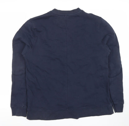 RE THREADS Men's Blue Cotton Crew Neck Pullover Sweatshirt Size S