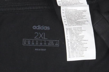 Adidas Men's Black 2XL Short Sleeve Cotton Sports T-Shirt