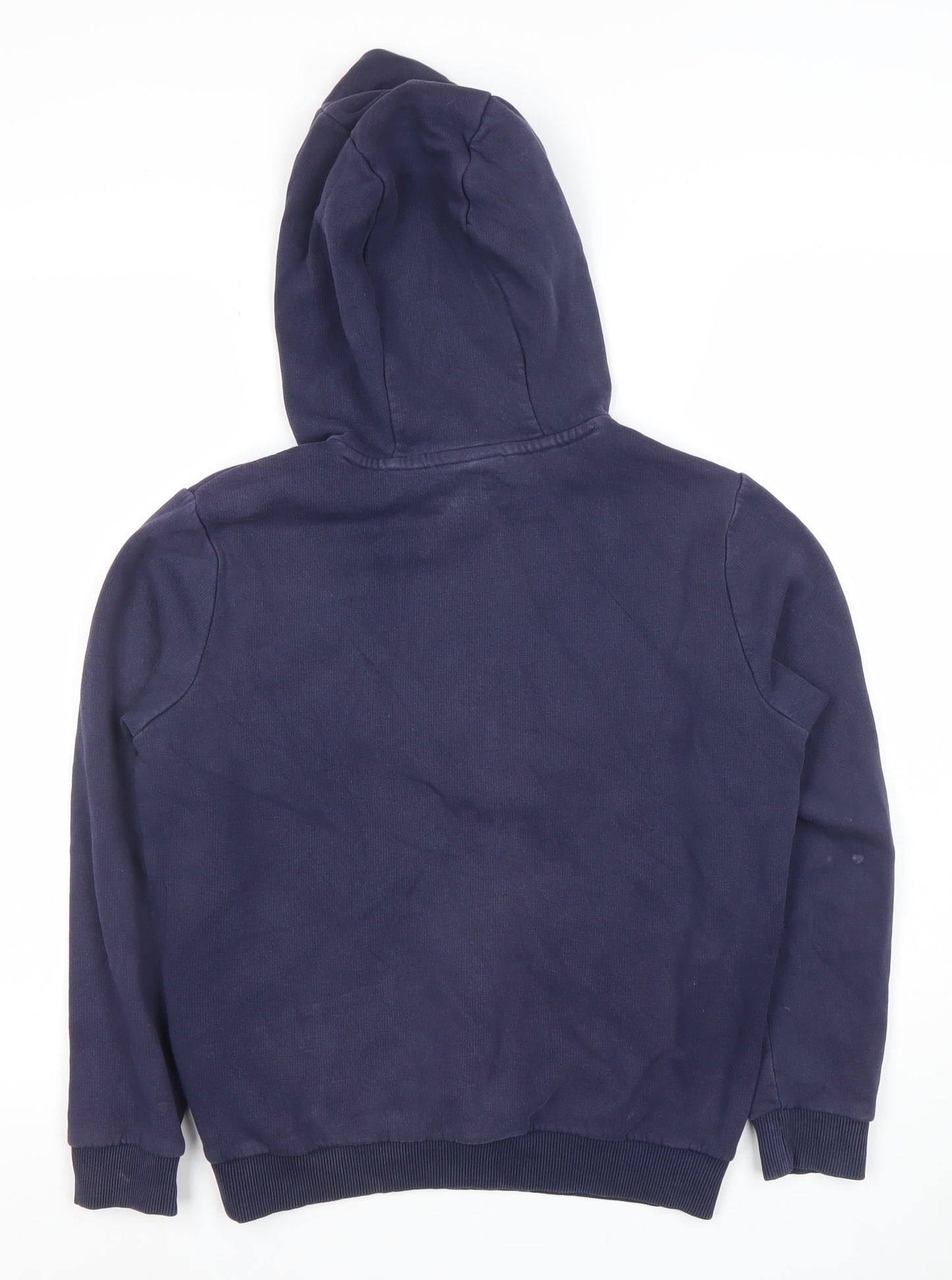 Manchester City Boys Navy Hoodie 11-12 Years Pullover Graphic Print Cotton Blend