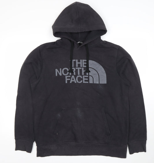 The North Face Men's Black Pullover Hoodie Size M Logo Outdoor Sweatshirt