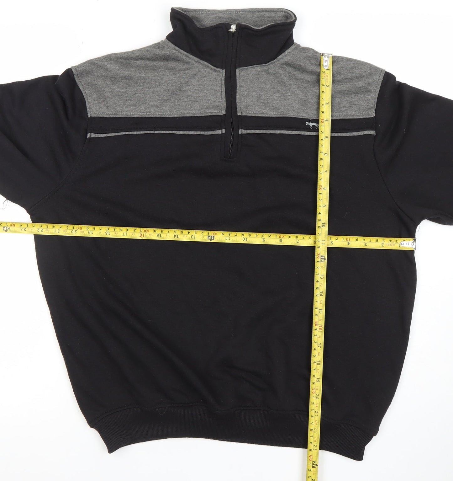 J.J. Wills Men's Black 1/4 Zip Mock Neck Sweatshirt L