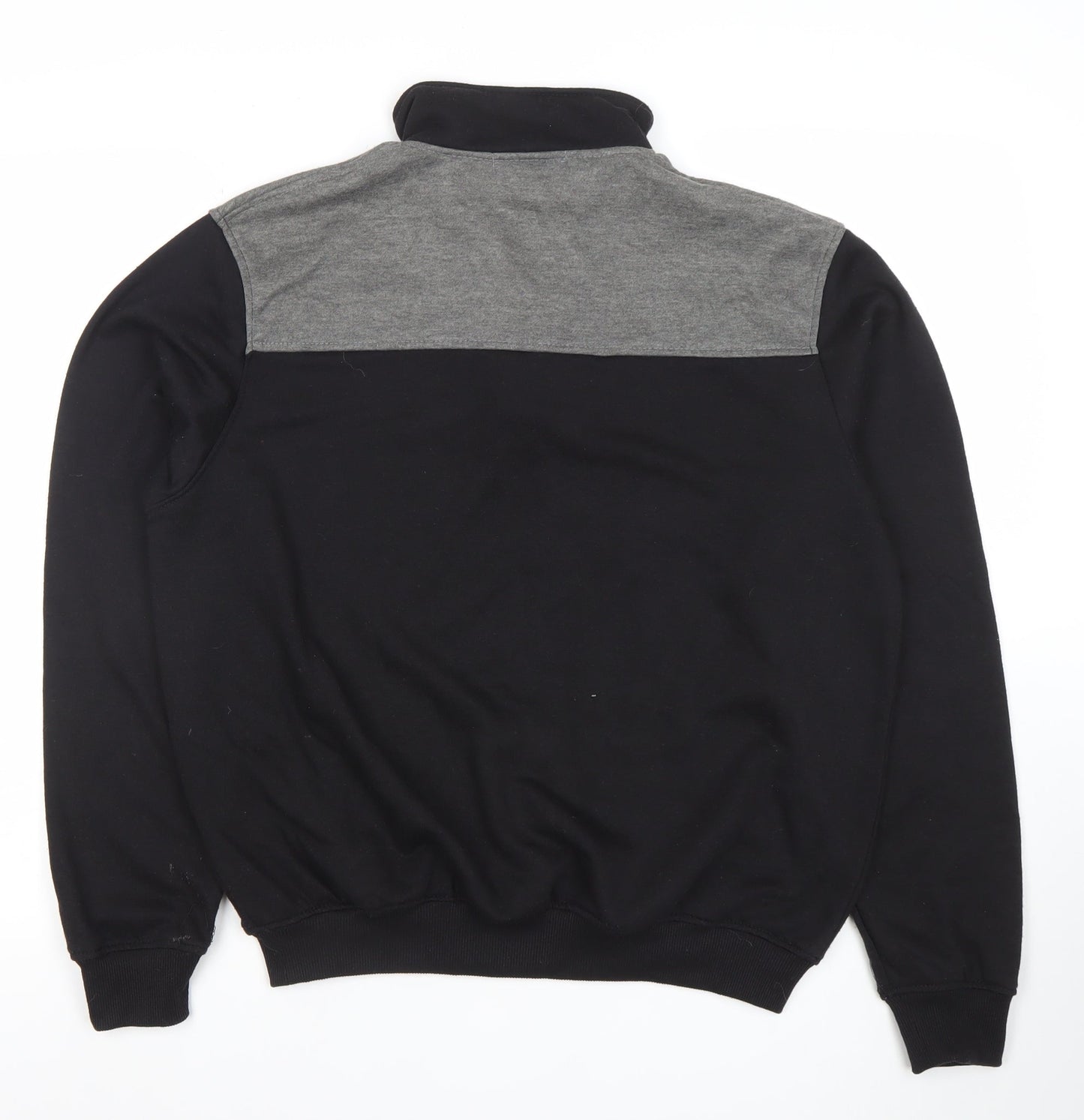 J.J. Wills Men's Black 1/4 Zip Mock Neck Sweatshirt L
