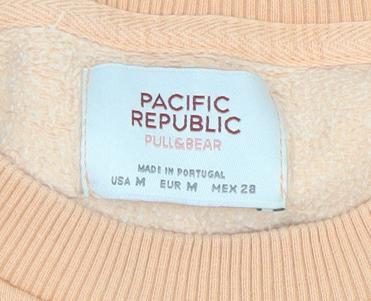 Pull & Bear Women’s Orange California Sweatshirt M Relaxed Fit