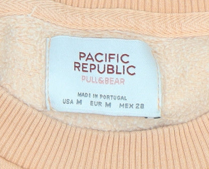 Pull & Bear Women’s Orange California Sweatshirt M Relaxed Fit