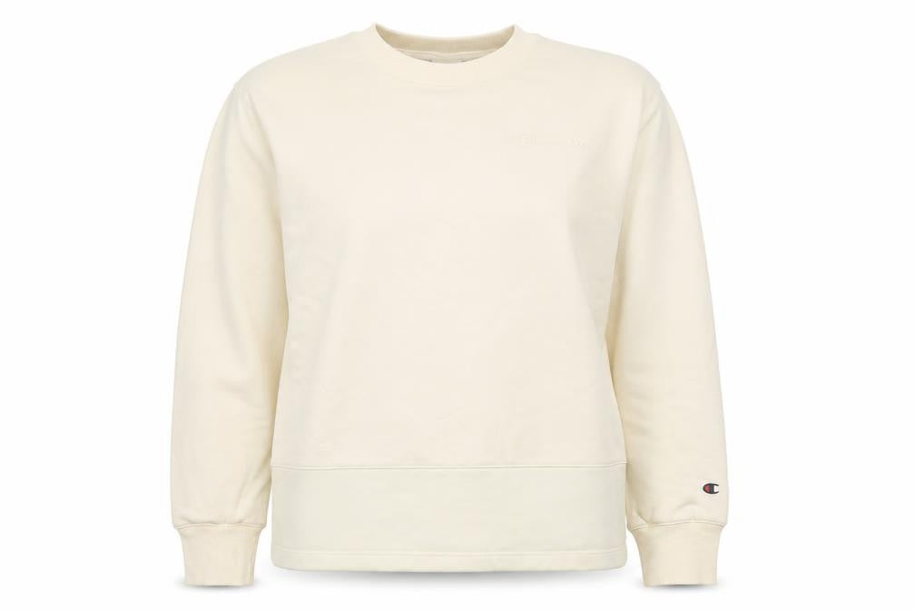 Womens UK Size L Champion Beige Pullover Sweatshirt