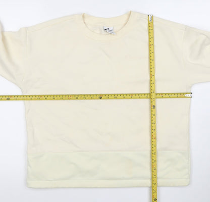 Champion Women's Beige Crew Neck Pullover Sweatshirt Size L Cotton Blend