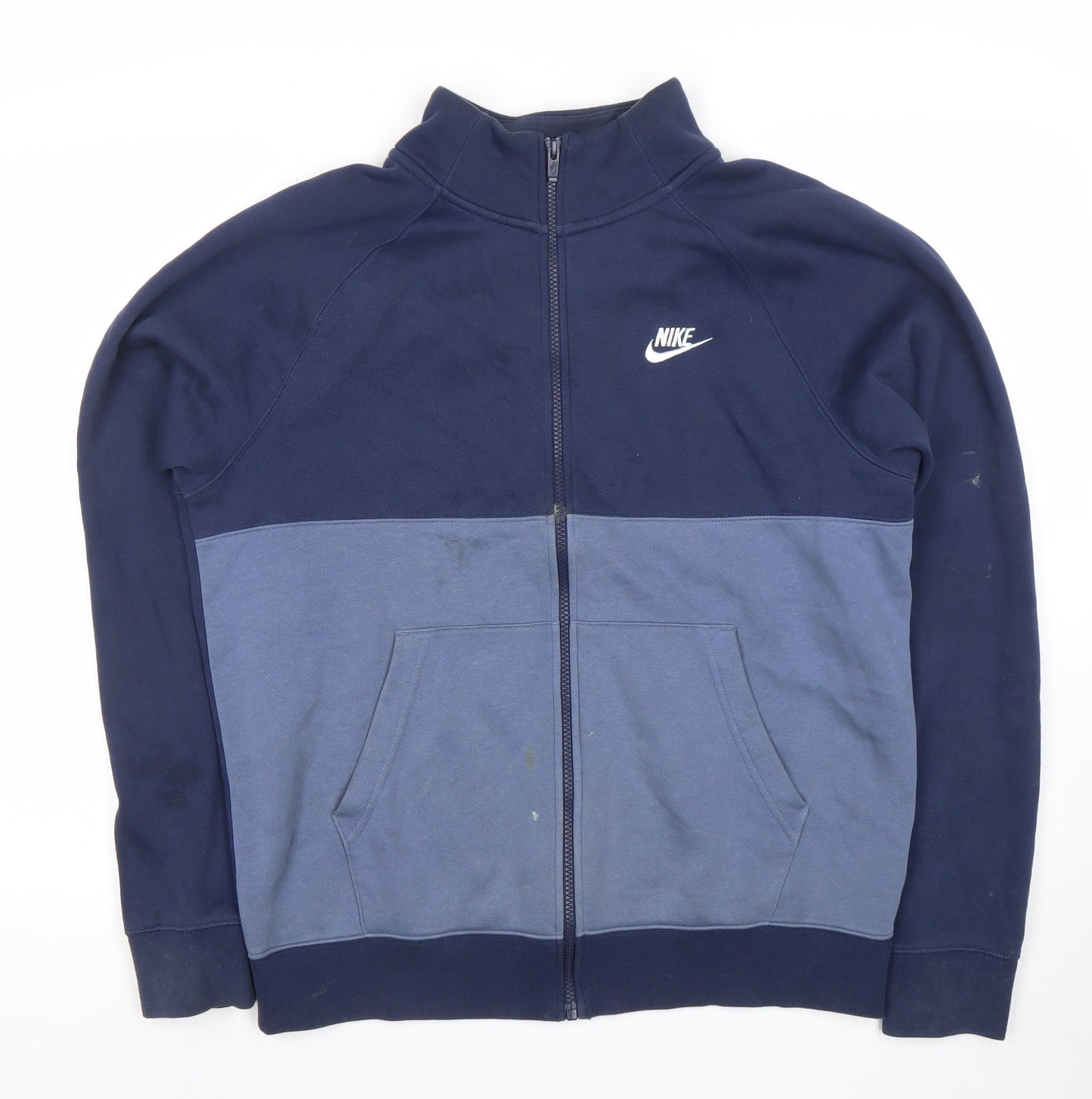 Mens UK Size M Nike Blue Full Zip Sweatshirt