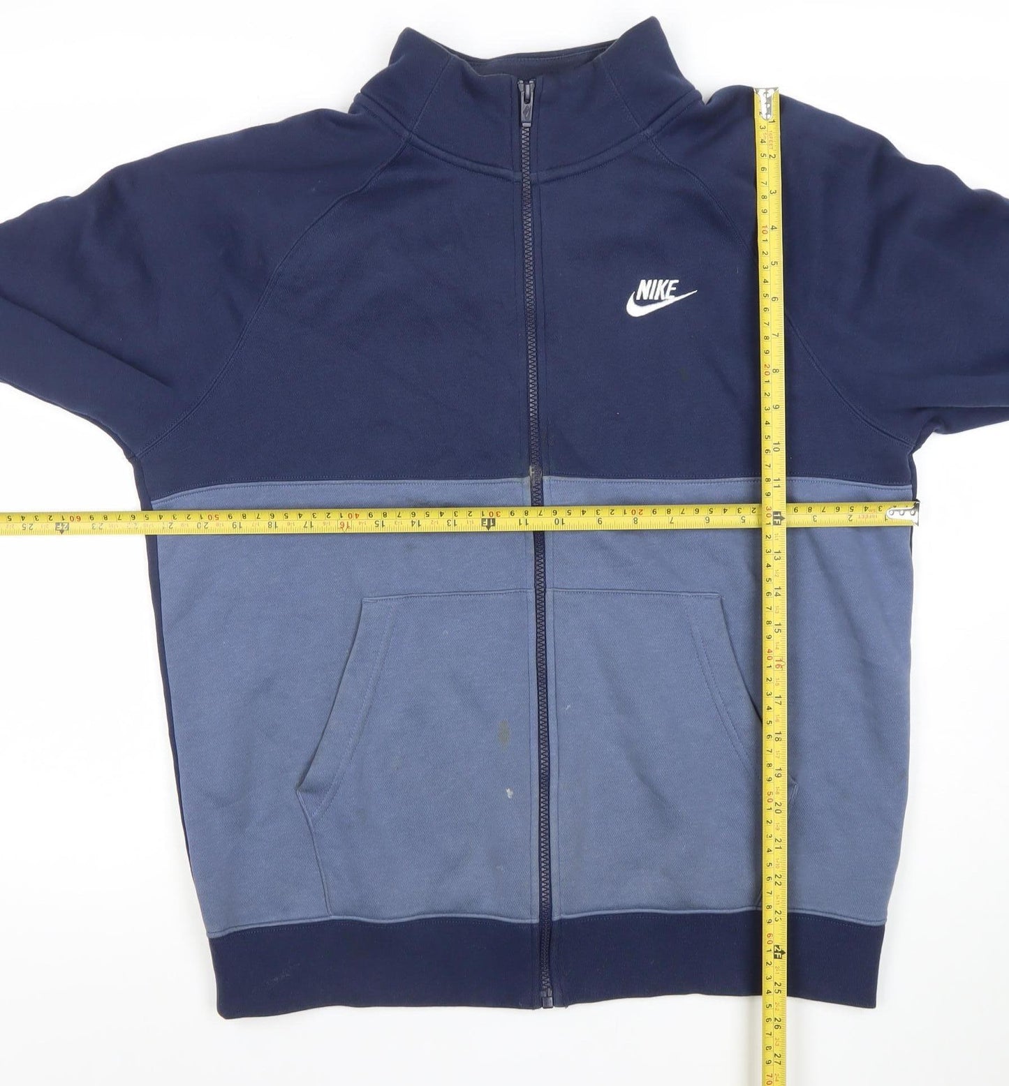 Mens UK Size M Nike Blue Full Zip Sweatshirt