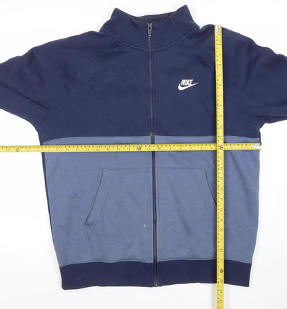 Mens UK Size M Nike Blue Full Zip Sweatshirt