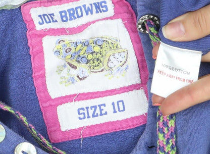 Joe Browns Womens Purple Size 10 Pullover Hoodie 100% Cotton