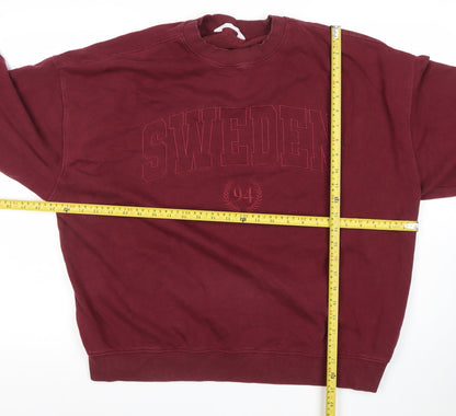 Primark Womens Burgundy 'Sweden 94' Pullover Sweatshirt M