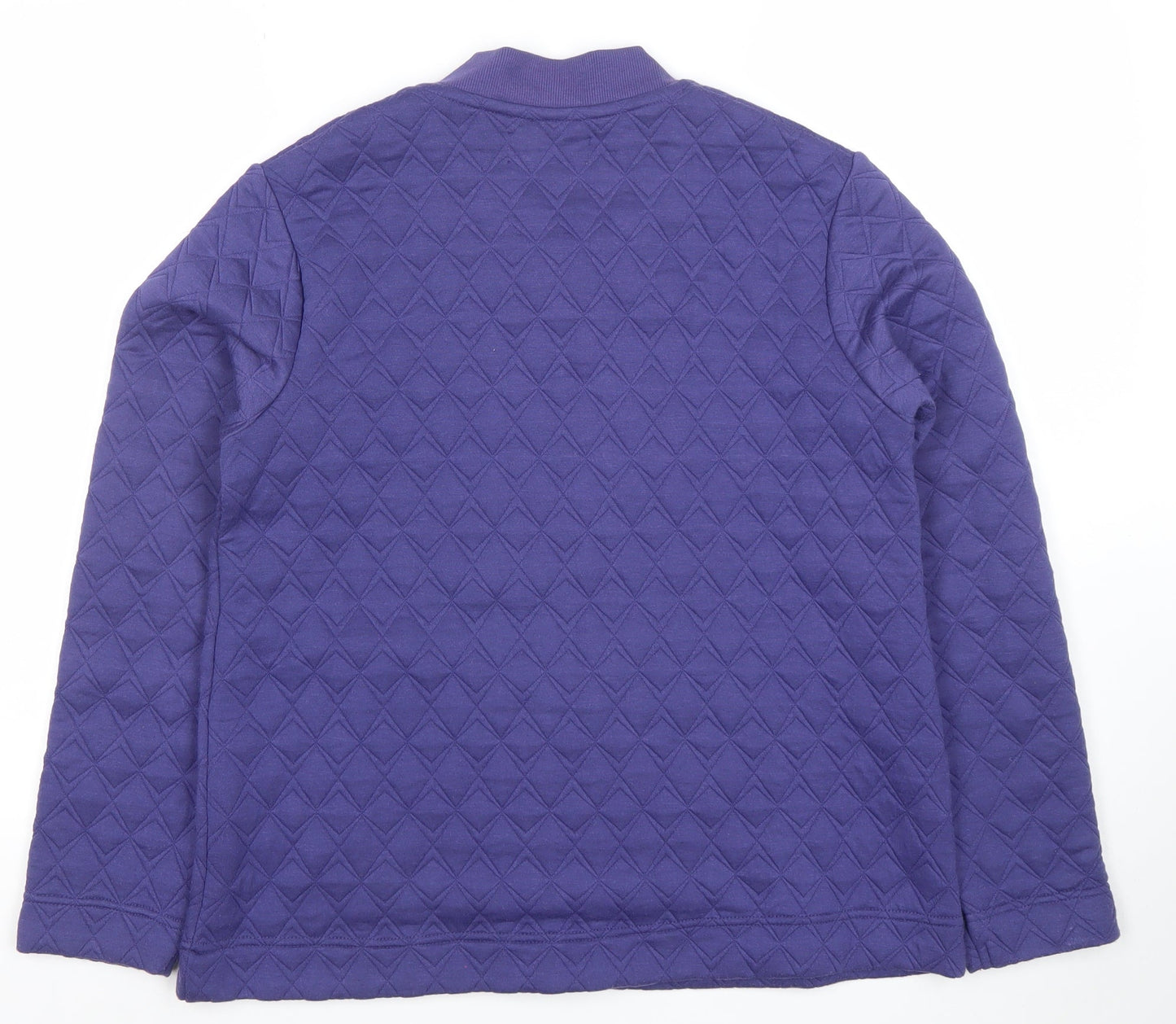 Honor Millburn Women's Purple Quilted Full Zip Sweatshirt Size 12