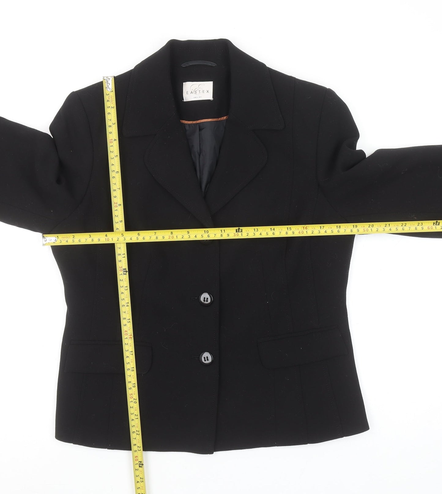 Eastex Women's Black Size 10 Tailored Blazer Jacket