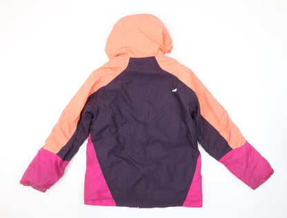Wedze Girls Multicoloured Hooded Ski Jacket 14 Years Winter Activewear