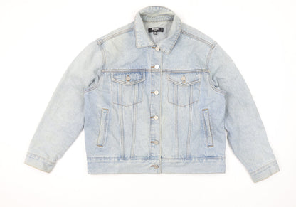 Missguided Petite Women's Blue Denim Basic Jacket Size 8