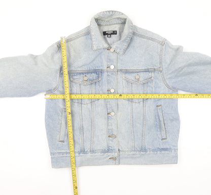 Missguided Petite Women's Blue Denim Basic Jacket Size 8
