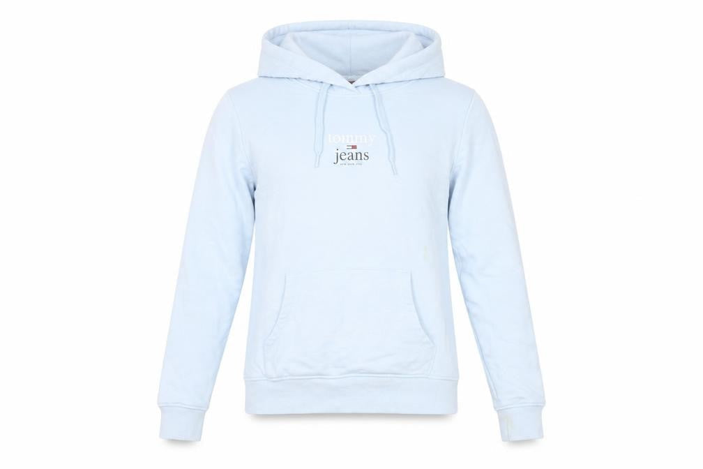 Womens UK Size XS Tommy Jeans Blue Pullover Hoodie