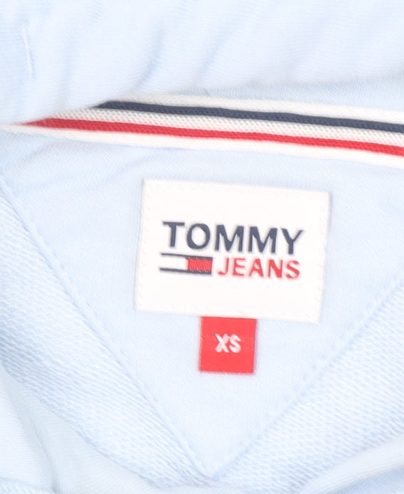 Womens UK Size XS Tommy Jeans Blue Pullover Hoodie