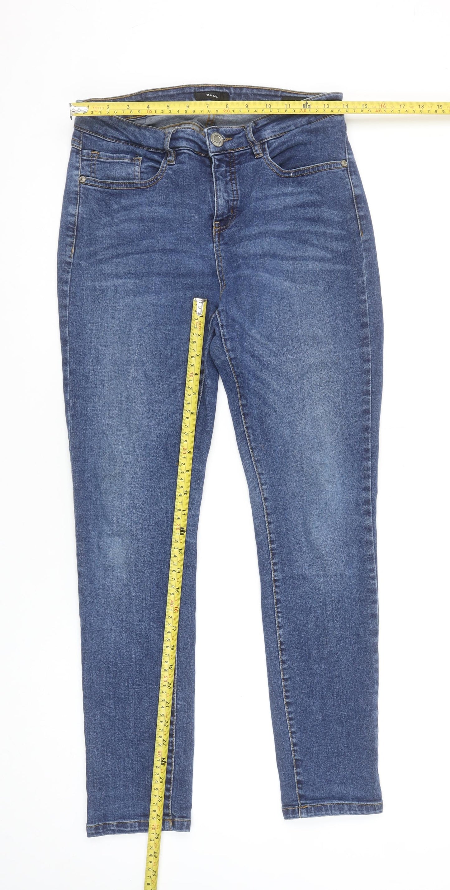 Opus Women's Blue Skinny Stretch Jeans Size 10 Slim Fit Denim