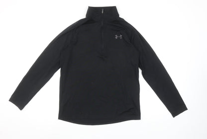 Under Armour Men's Black Small 1/4 Zip Sports Sweatshirt