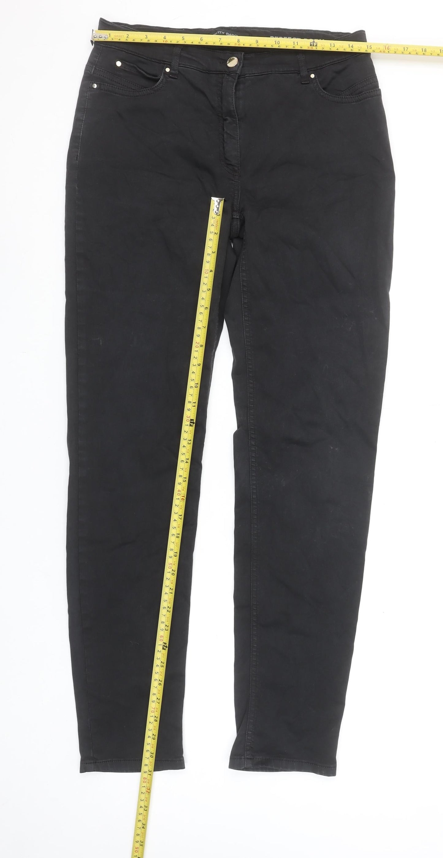 Betty Barclay Women's Black Slim Fit Skinny Jeans Size 10 Perfect Body