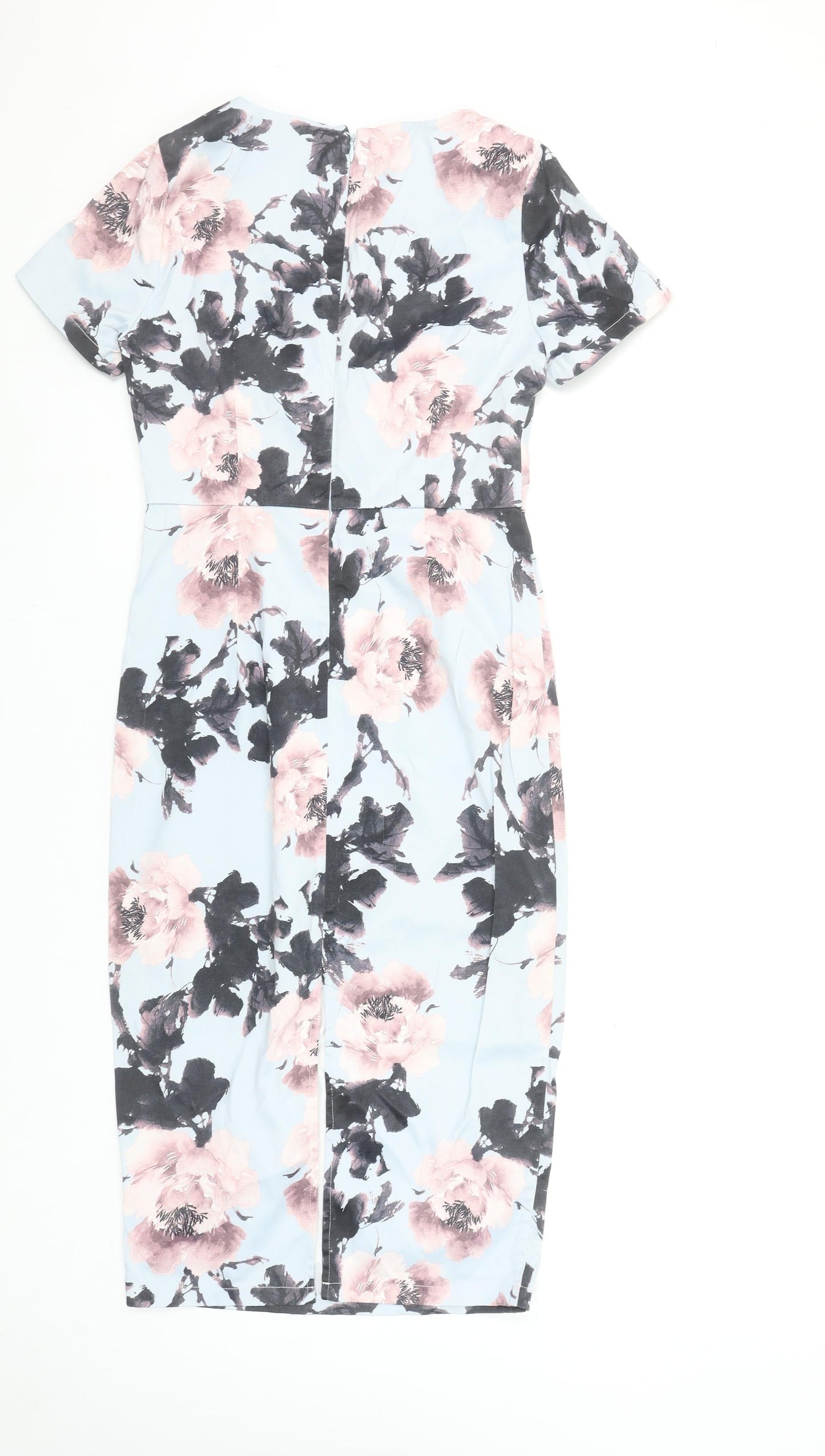 Amber Women's Multicoloured Floral Sheath Dress XS Short Sleeve