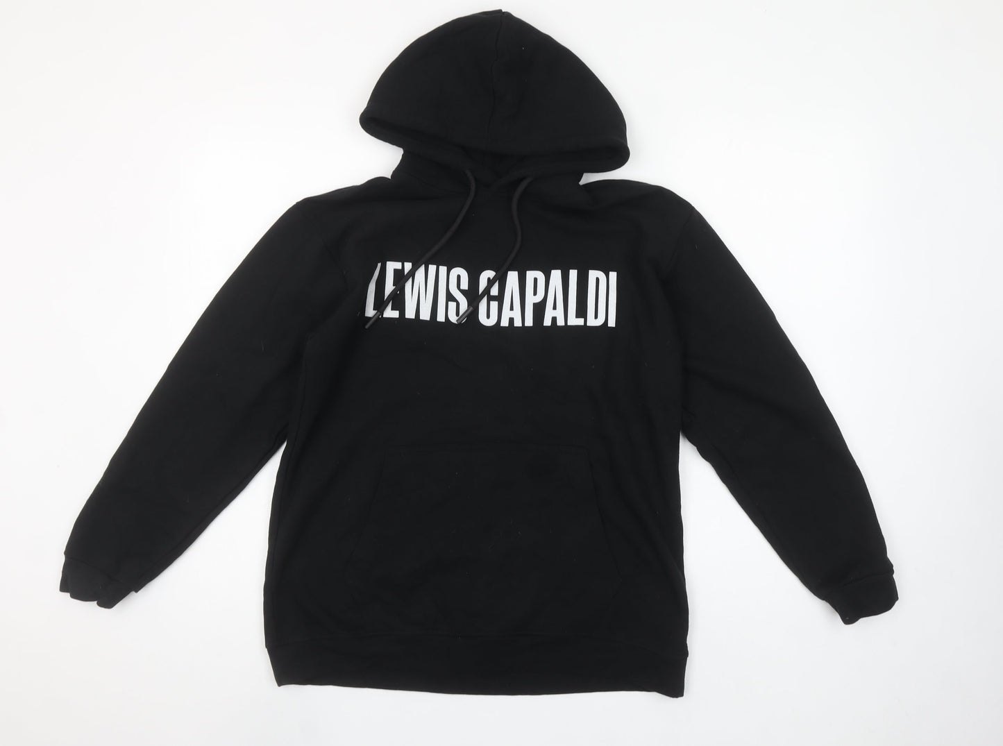 Lewis Capaldi Women's Black Pullover Hoodie Size S Graphic Tour Sweatshirt