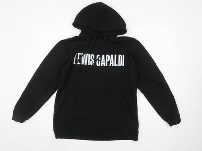 Lewis Capaldi Women's Black Pullover Hoodie Size S Graphic Tour Sweatshirt
