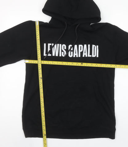 Lewis Capaldi Women's Black Pullover Hoodie Size S Graphic Tour Sweatshirt
