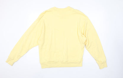 Adidas Women's Yellow Pullover Sweatshirt Medium Organic Cotton Lyocell