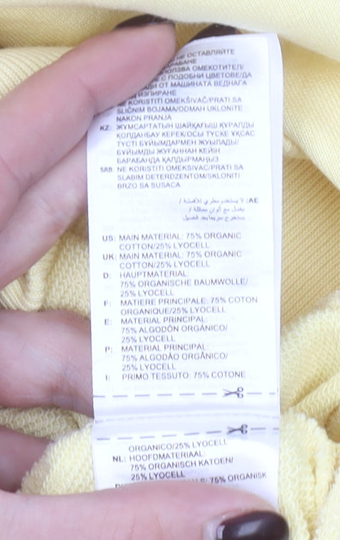 Adidas Women's Yellow Pullover Sweatshirt Medium Organic Cotton Lyocell