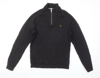 Mens UK Size S Farah Black Henley Sweatshirt