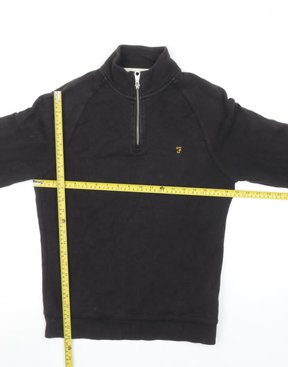 Mens UK Size S Farah Black Henley Sweatshirt