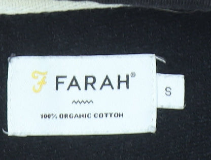 Mens UK Size S Farah Black Henley Sweatshirt