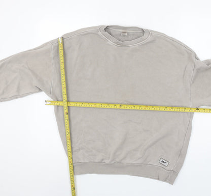 Reebok Women’s Beige Pullover Sweatshirt S Relaxed Fit Casual