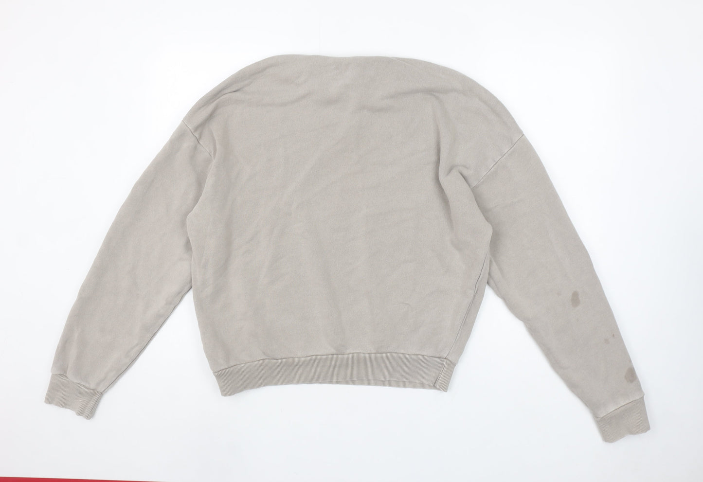 Reebok Women’s Beige Pullover Sweatshirt S Relaxed Fit Casual