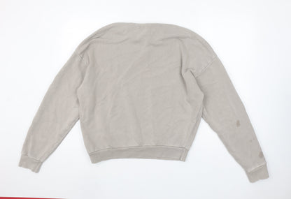 Reebok Women’s Beige Pullover Sweatshirt S Relaxed Fit Casual