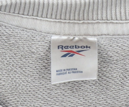 Reebok Women’s Beige Pullover Sweatshirt S Relaxed Fit Casual