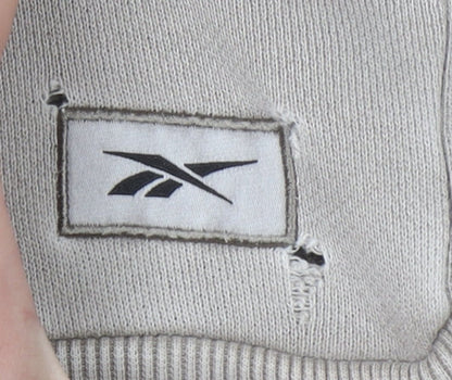 Reebok Women’s Beige Pullover Sweatshirt S Relaxed Fit Casual