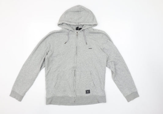 Mens UK Size S O'Neill Grey Full Zip Hoodie