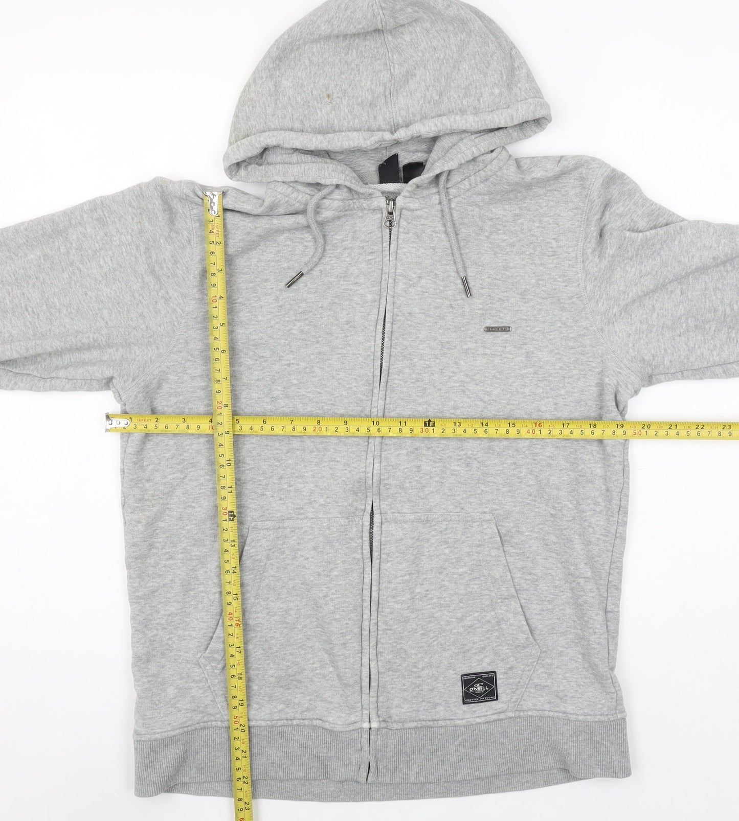 Mens UK Size S O'Neill Grey Full Zip Hoodie